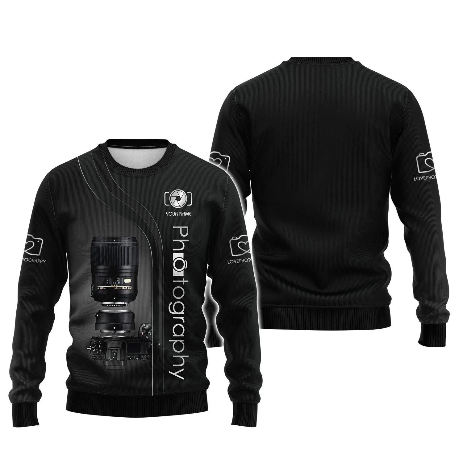 NK Camera 3D Shirts Photography Zipper Hoodie, Bomber, Sweater, Polo, Hawaiian,..Custom Photographer Shirts