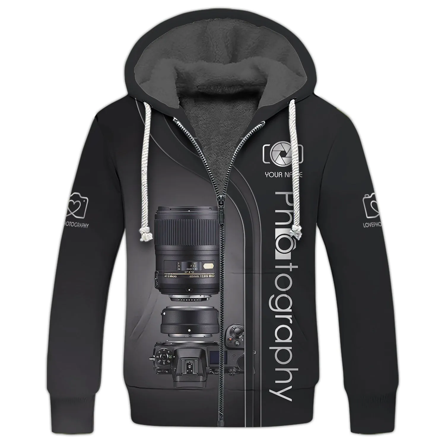 NK Camera 3D Shirts Photography Zipper Hoodie, Bomber, Sweater, Polo, Hawaiian,..Custom Photographer Shirts