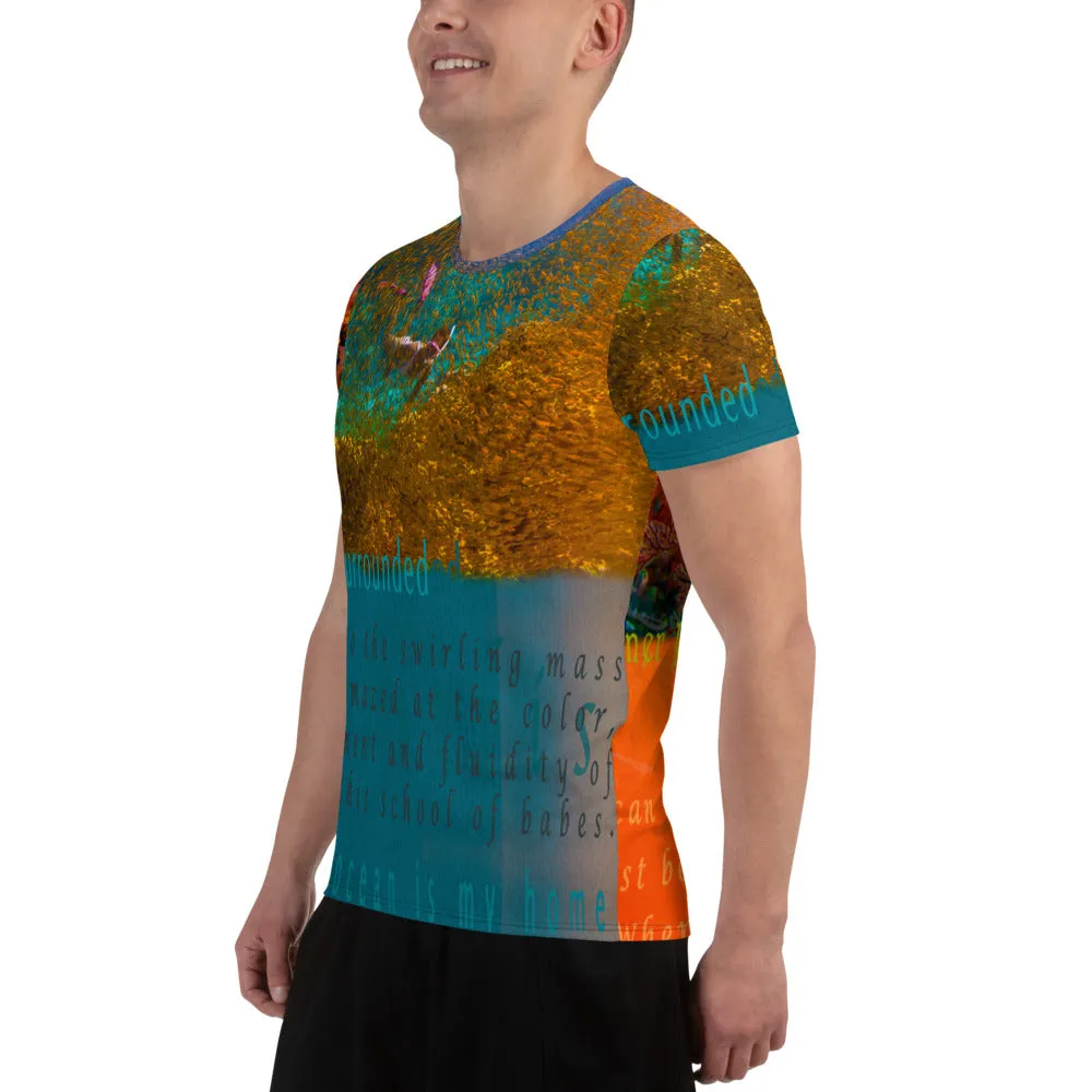 Ocean Immersion All-Over Print Men's Athletic T-shirt