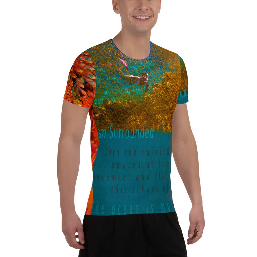 Ocean Immersion All-Over Print Men's Athletic T-shirt