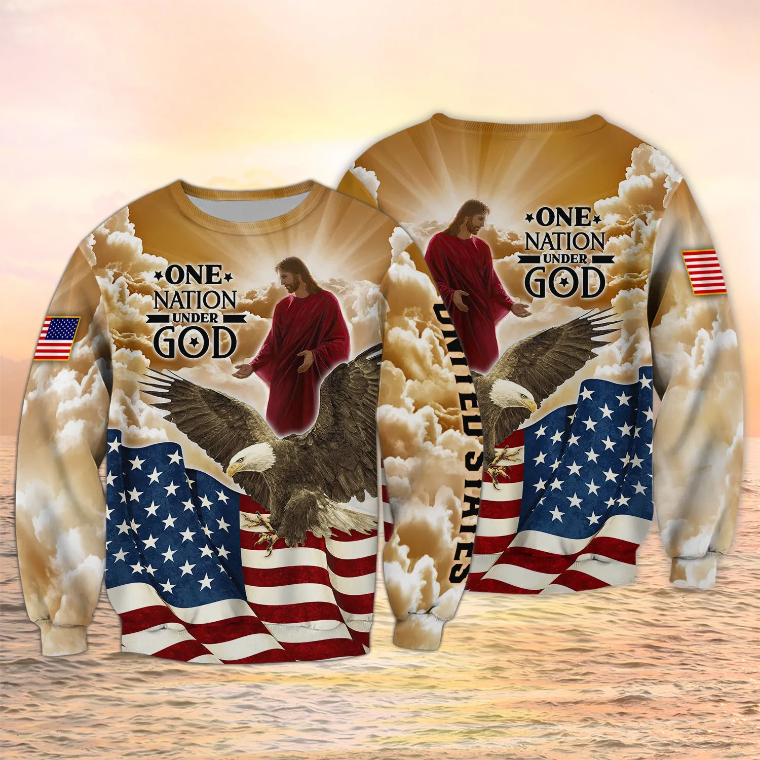 One Nation Under God Shirt Eagle American Pride 3D Full Print