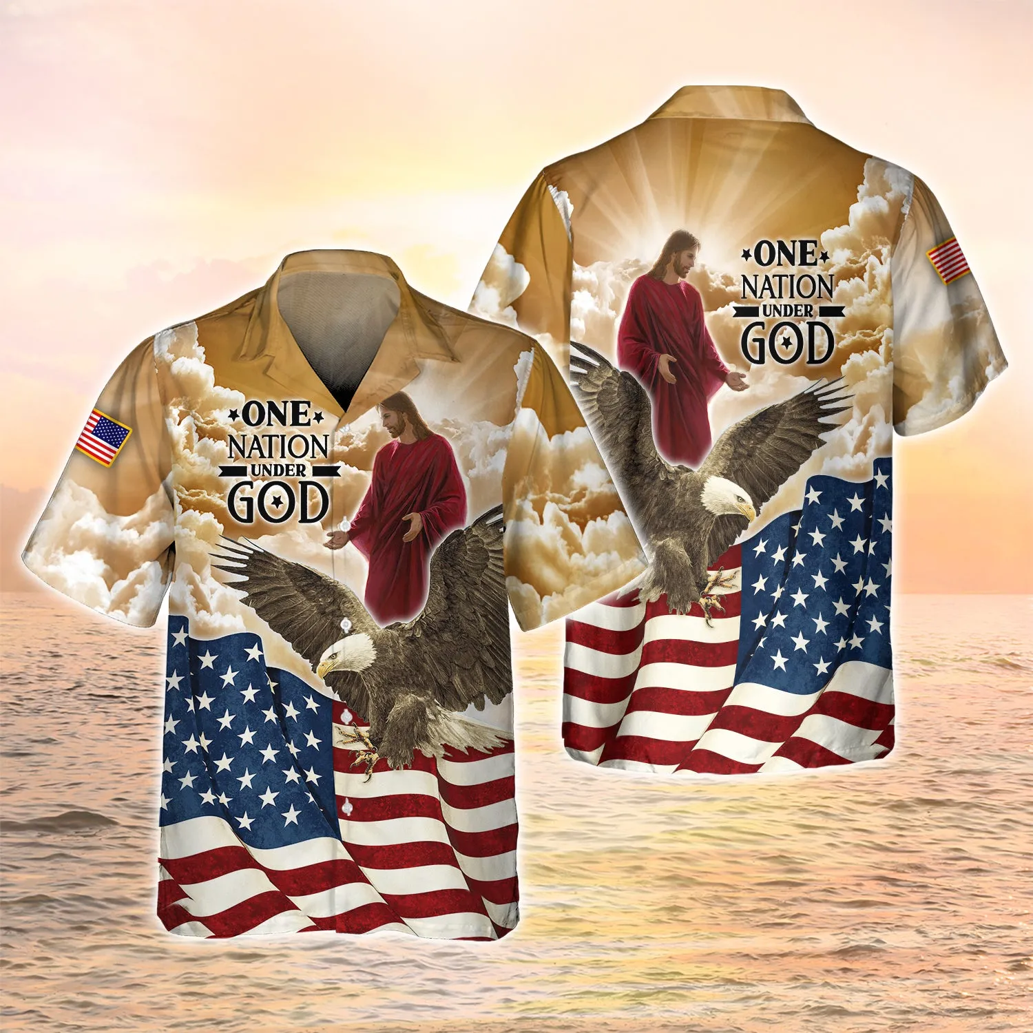 One Nation Under God Shirt Eagle American Pride 3D Full Print