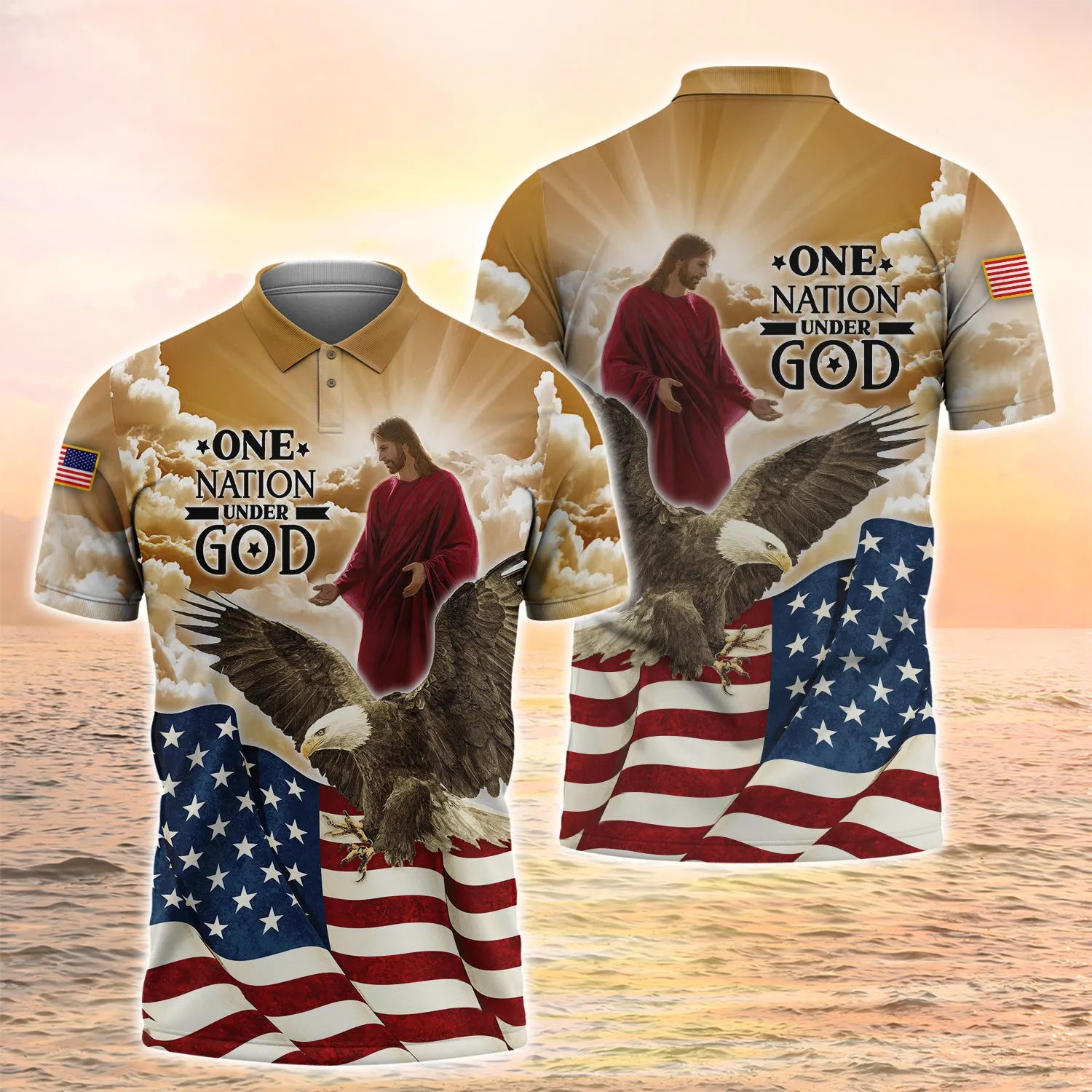 One Nation Under God Shirt Eagle American Pride 3D Full Print