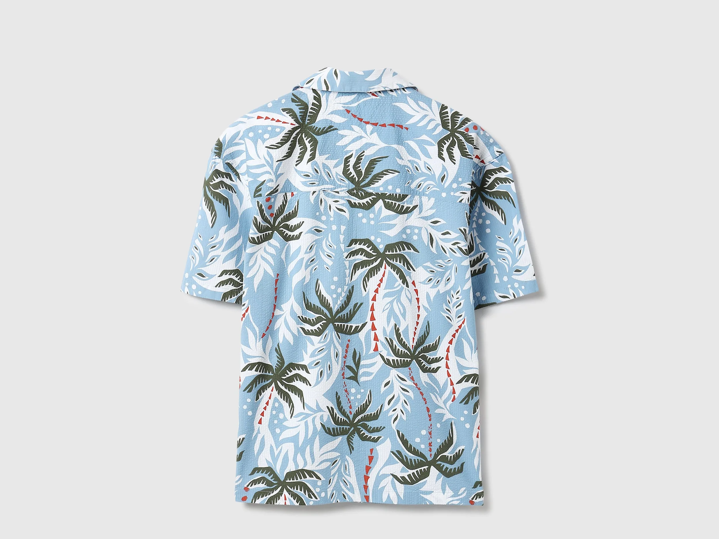 Oversized Fit Resort Collar Tropical Shirt