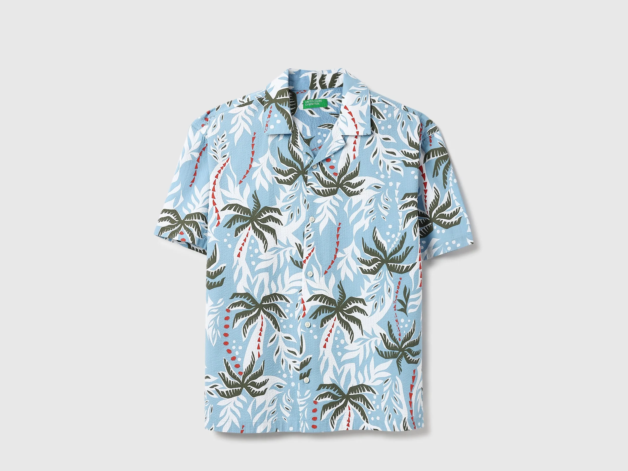 Oversized Fit Resort Collar Tropical Shirt