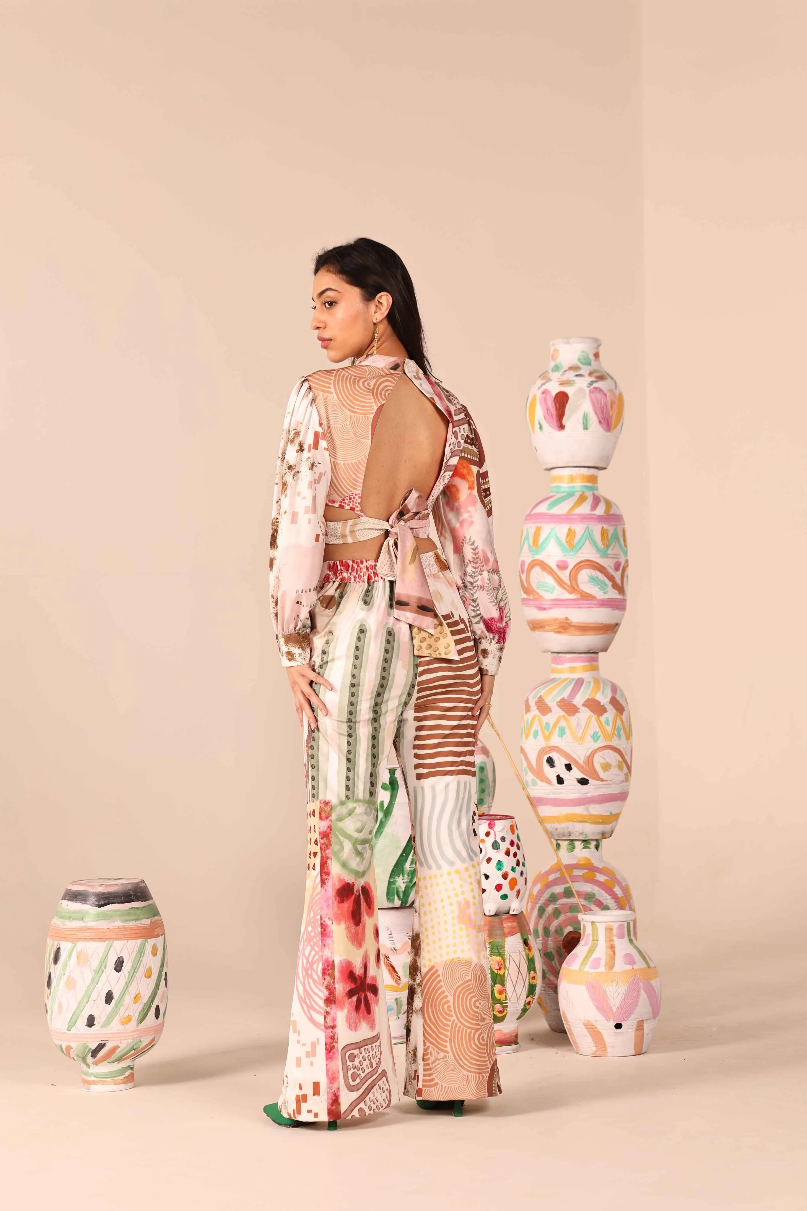 Palm Paradise Modal Satin Co-Ord Set