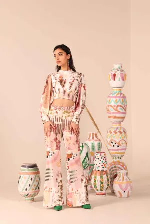 Palm Paradise Modal Satin Co-Ord Set