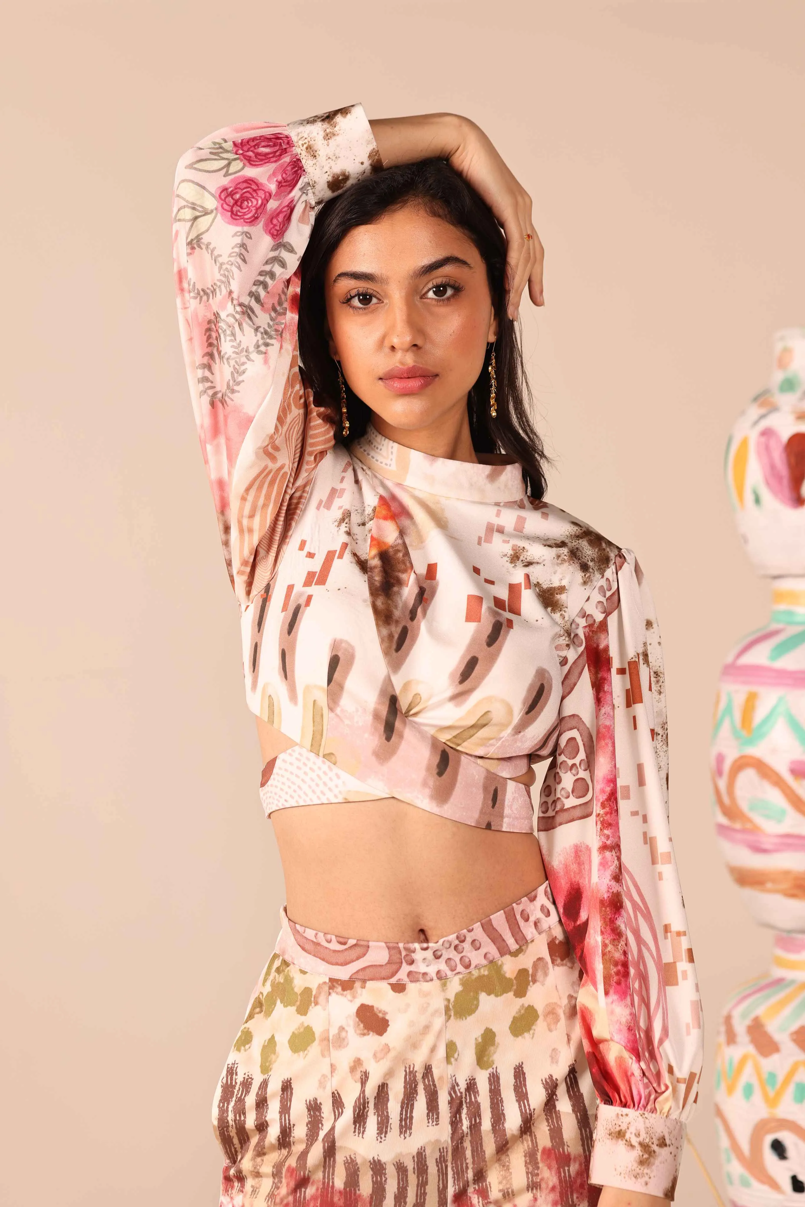 Palm Paradise Modal Satin Co-Ord Set