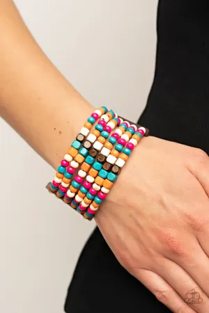 Paparazzi Dive into Maldives - Multi Wooden Bracelet