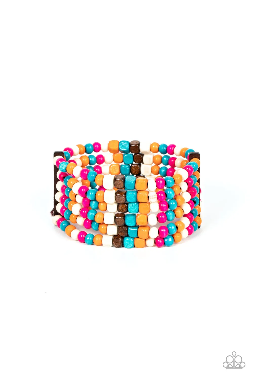 Paparazzi Dive into Maldives - Multi Wooden Bracelet