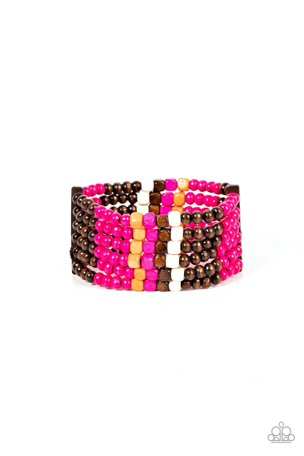 Paparazzi -  Dive into Maldives - Pink Bracelet