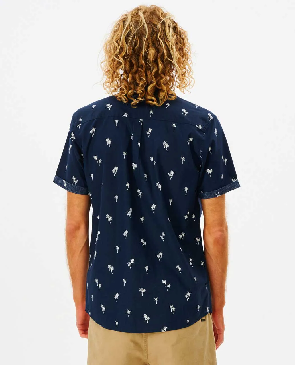 PARADISE PALMS S/S SHIRT - NAVY