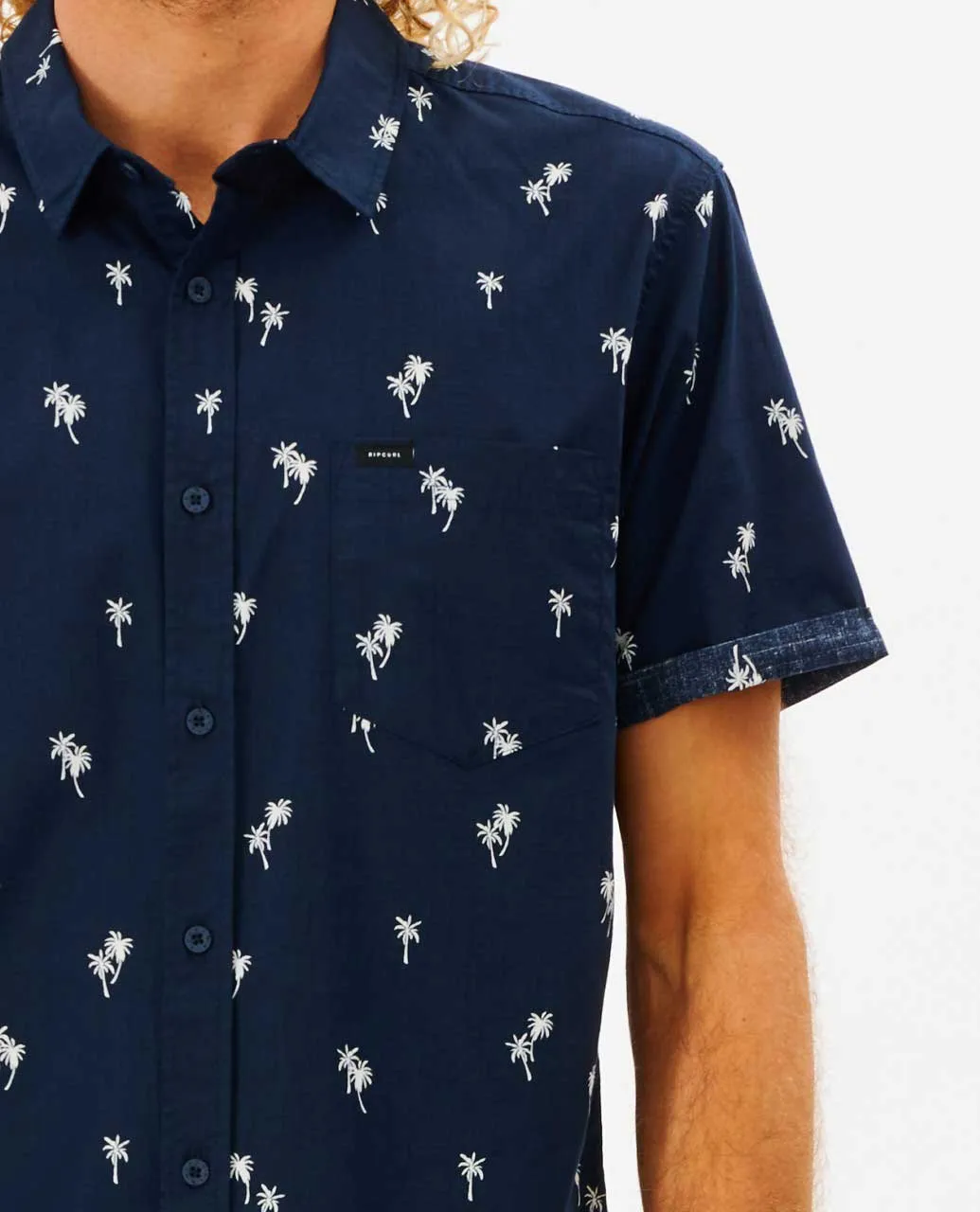 PARADISE PALMS S/S SHIRT - NAVY