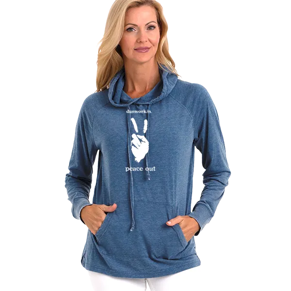 Peace Out  Unisex Light Weight Vintage Wash Hoodie