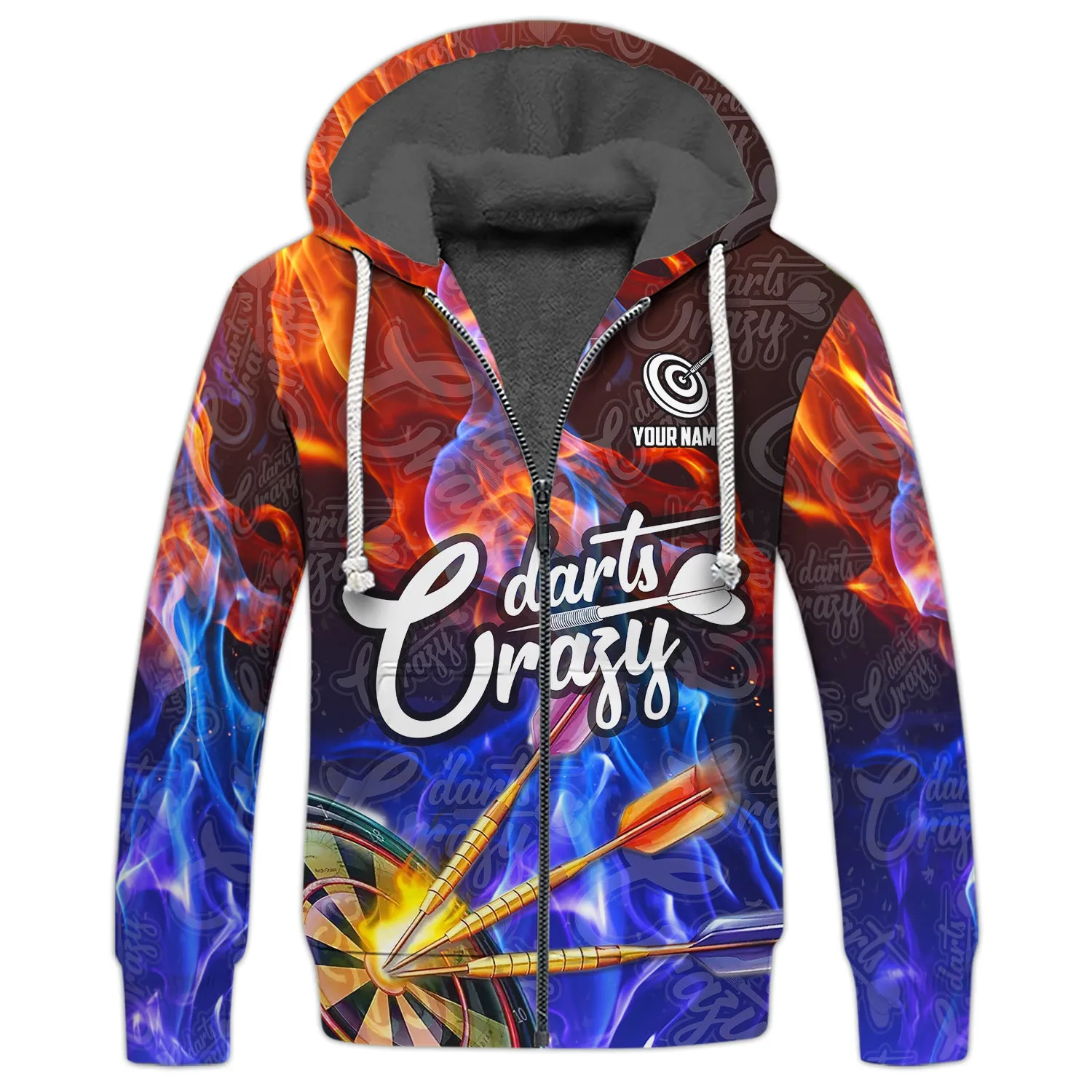 Personalized Name Crazy Darts 3D Printed Shirts