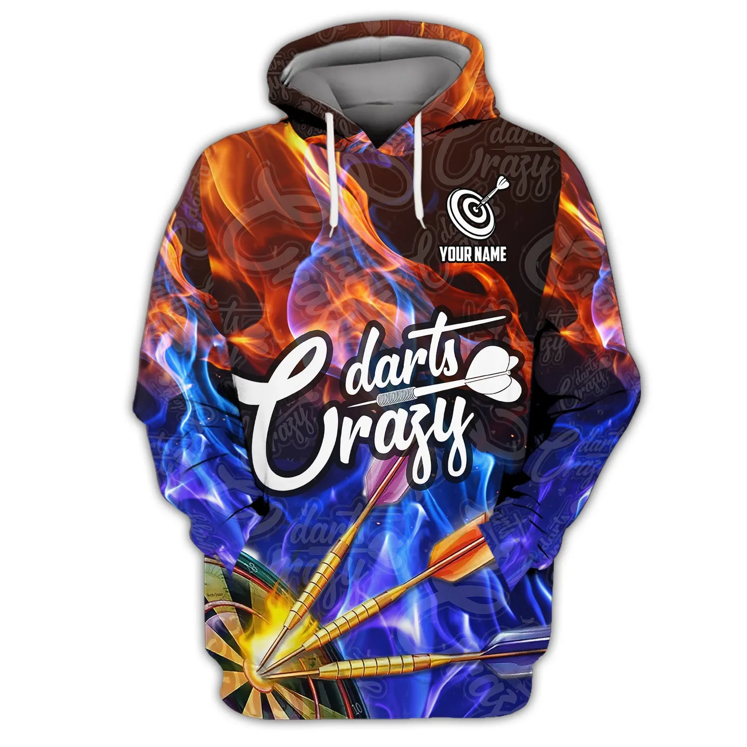 Personalized Name Crazy Darts 3D Printed Shirts