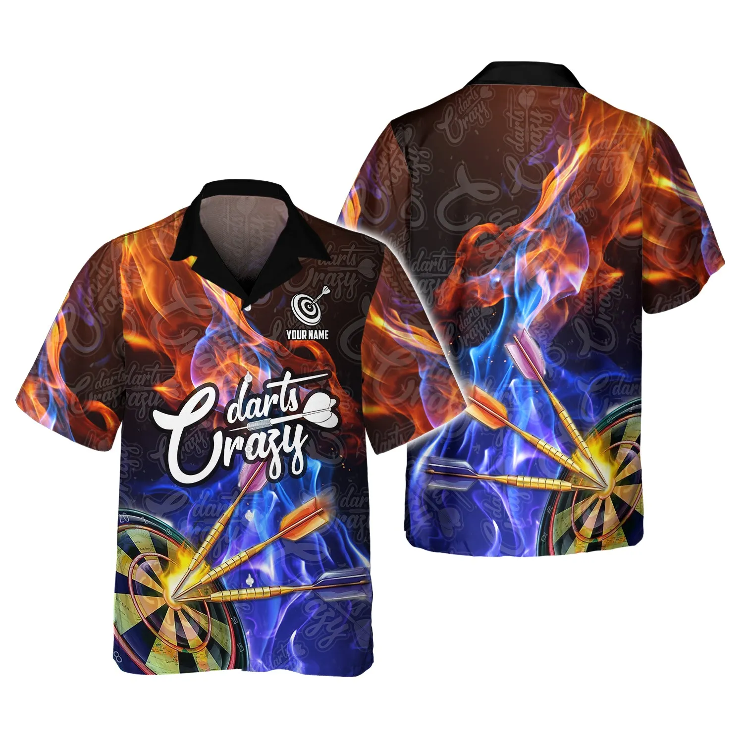 Personalized Name Crazy Darts 3D Printed Shirts