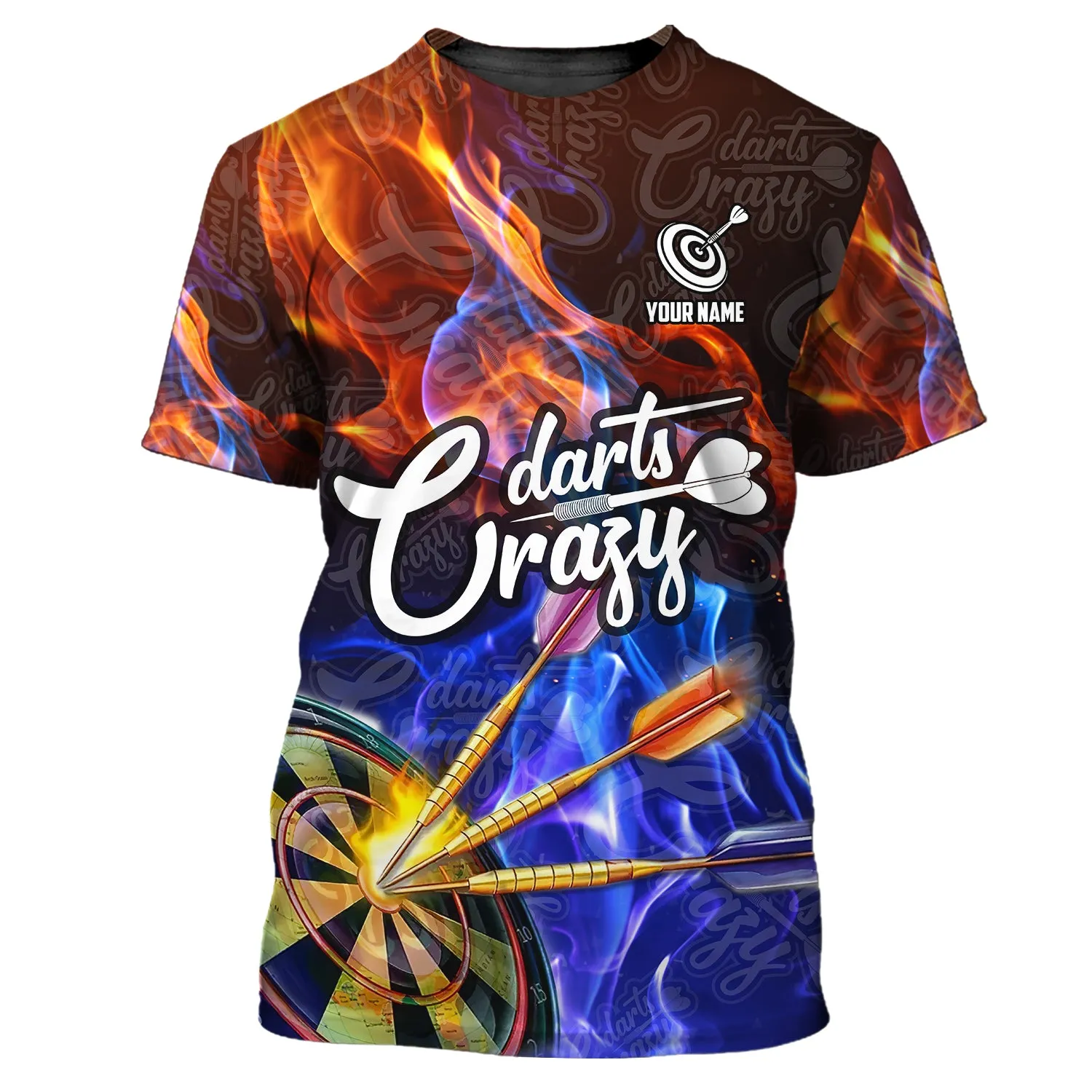 Personalized Name Crazy Darts 3D Printed Shirts
