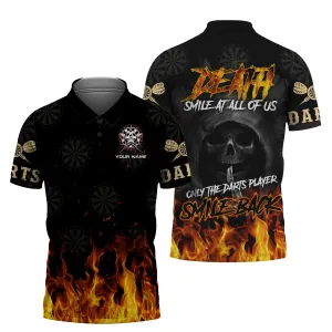 Personalized Name Death Smile At All Of Us, Only The Darts Player Smile Back 3D Printed Shirts