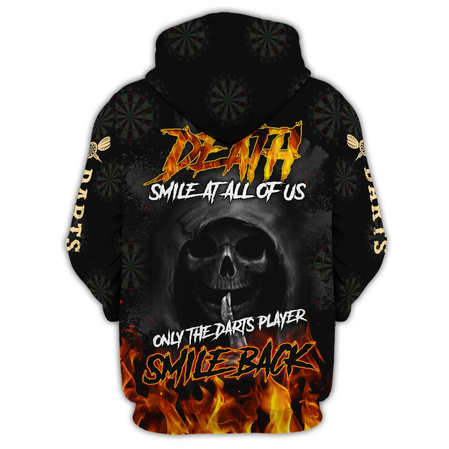 Personalized Name Death Smile At All Of Us, Only The Darts Player Smile Back 3D Printed Shirts