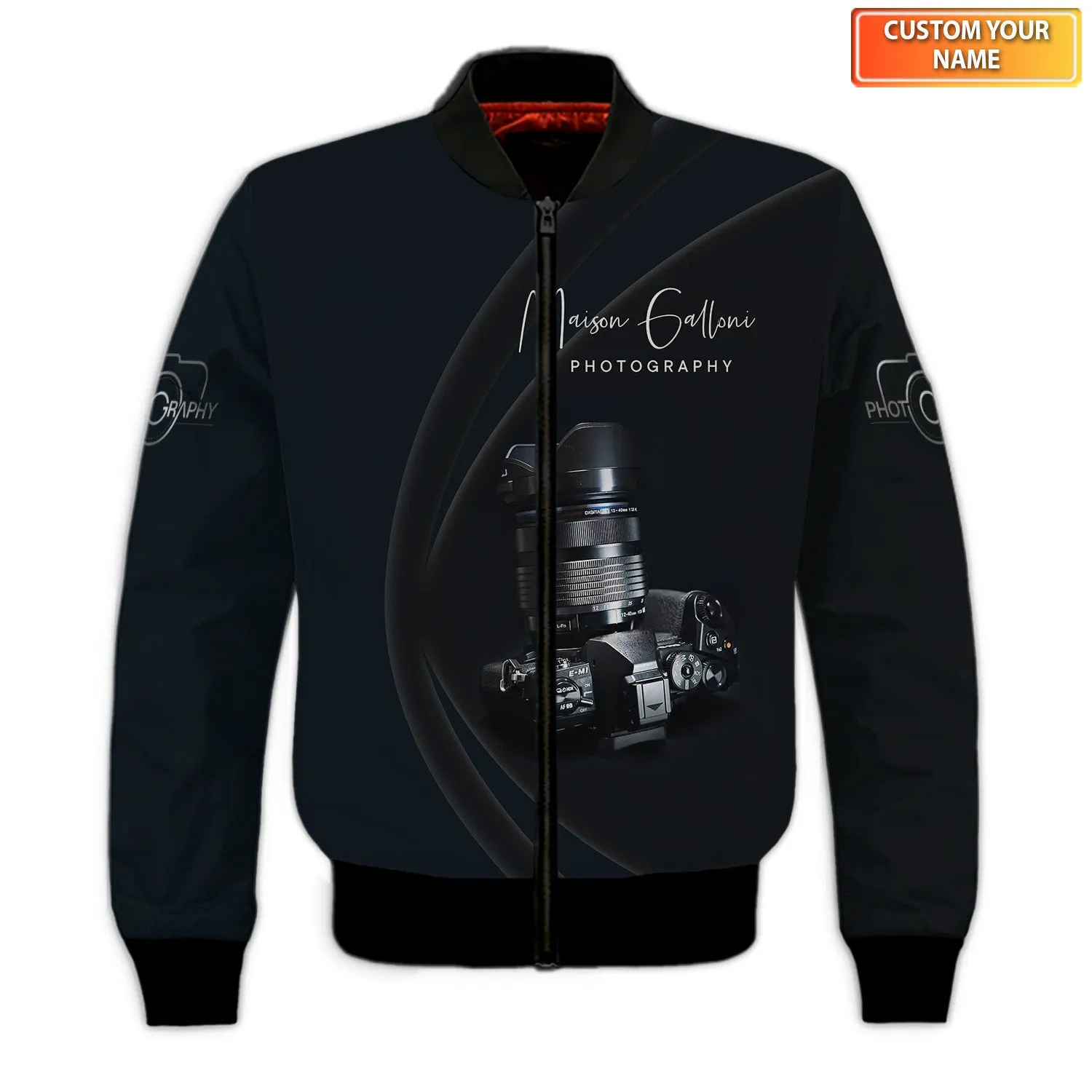 Photography Custom Name Shirts Camera Pattern Design Photographer Shirts