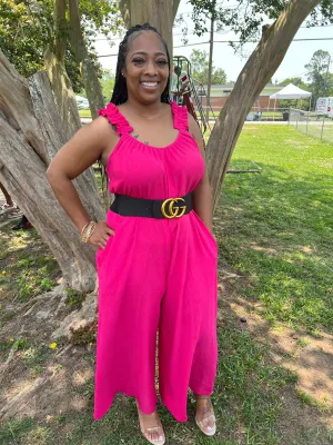 Pink Flowy Jumpsuit