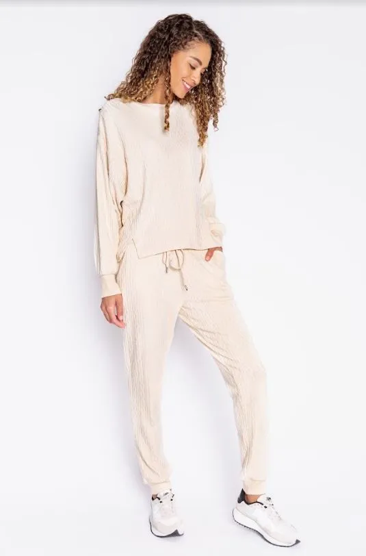 PJ Salvage Tropical Tramway Solid Bandpant