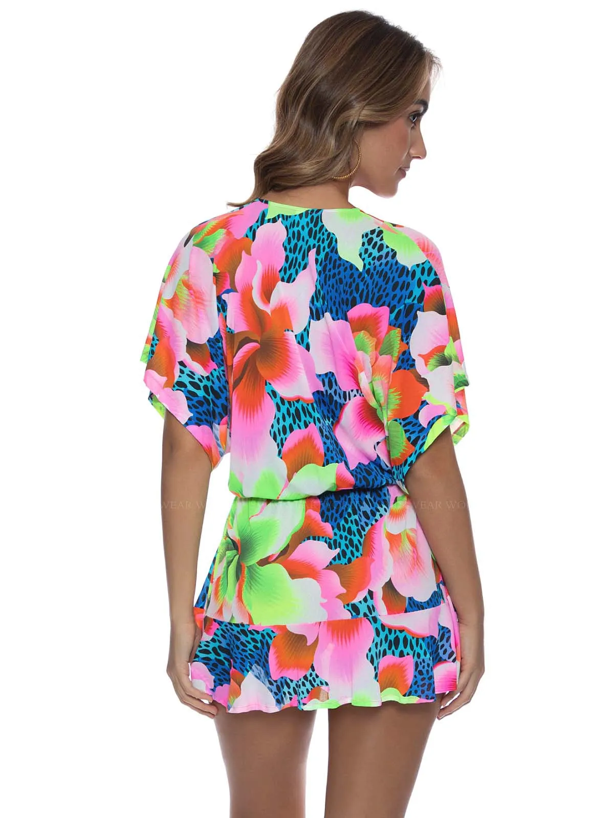 Playera V Neck Ruffle Dress ::RET