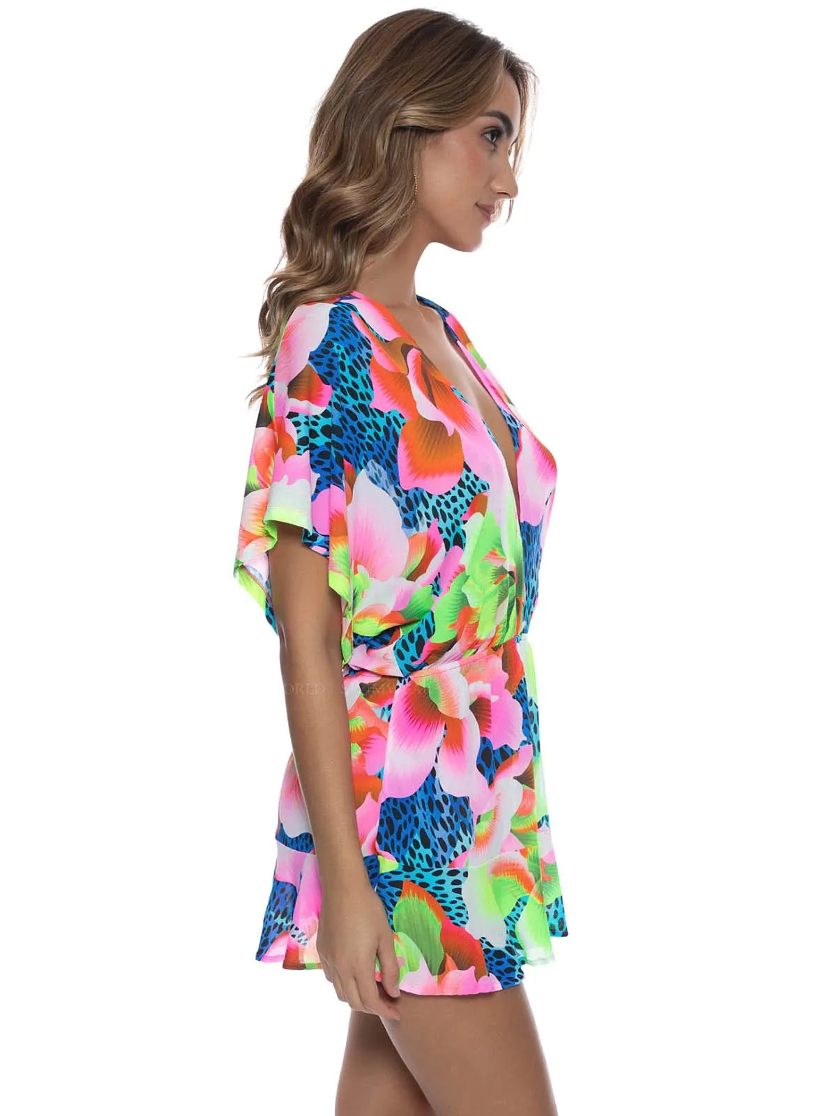 Playera V Neck Ruffle Dress ::RET