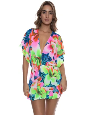 Playera V Neck Ruffle Dress ::RET