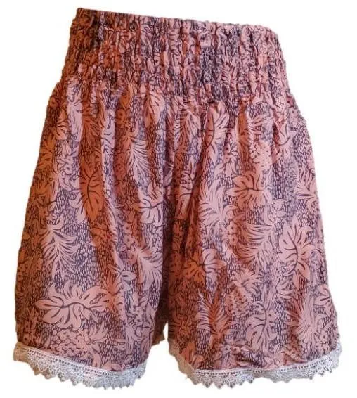 Plus Short - Tropicana - Pink and Grey