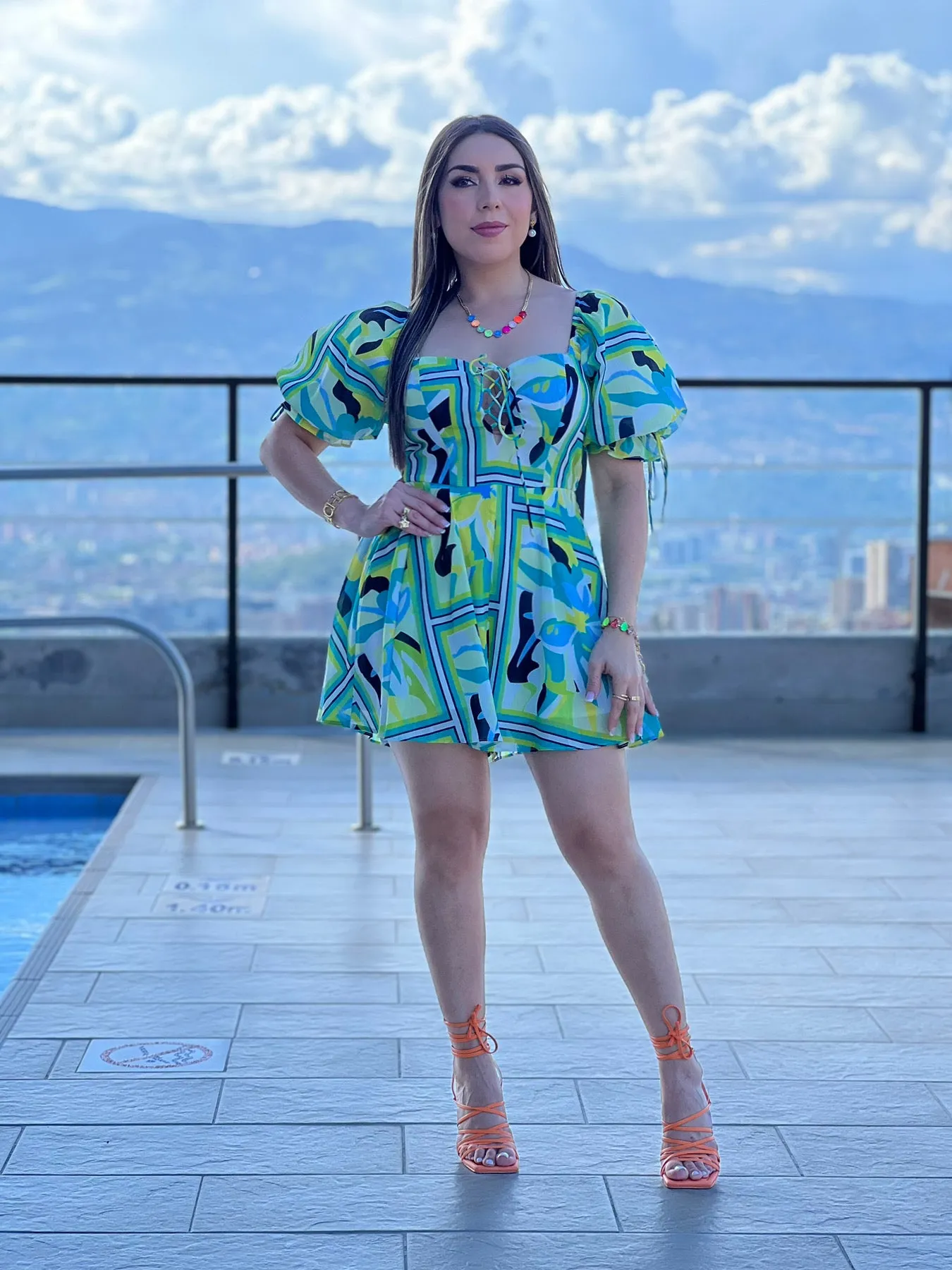 Printed Romper
