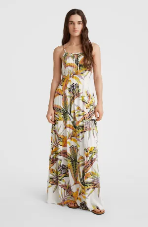Quorra Maxikleid | White Tropical Flower