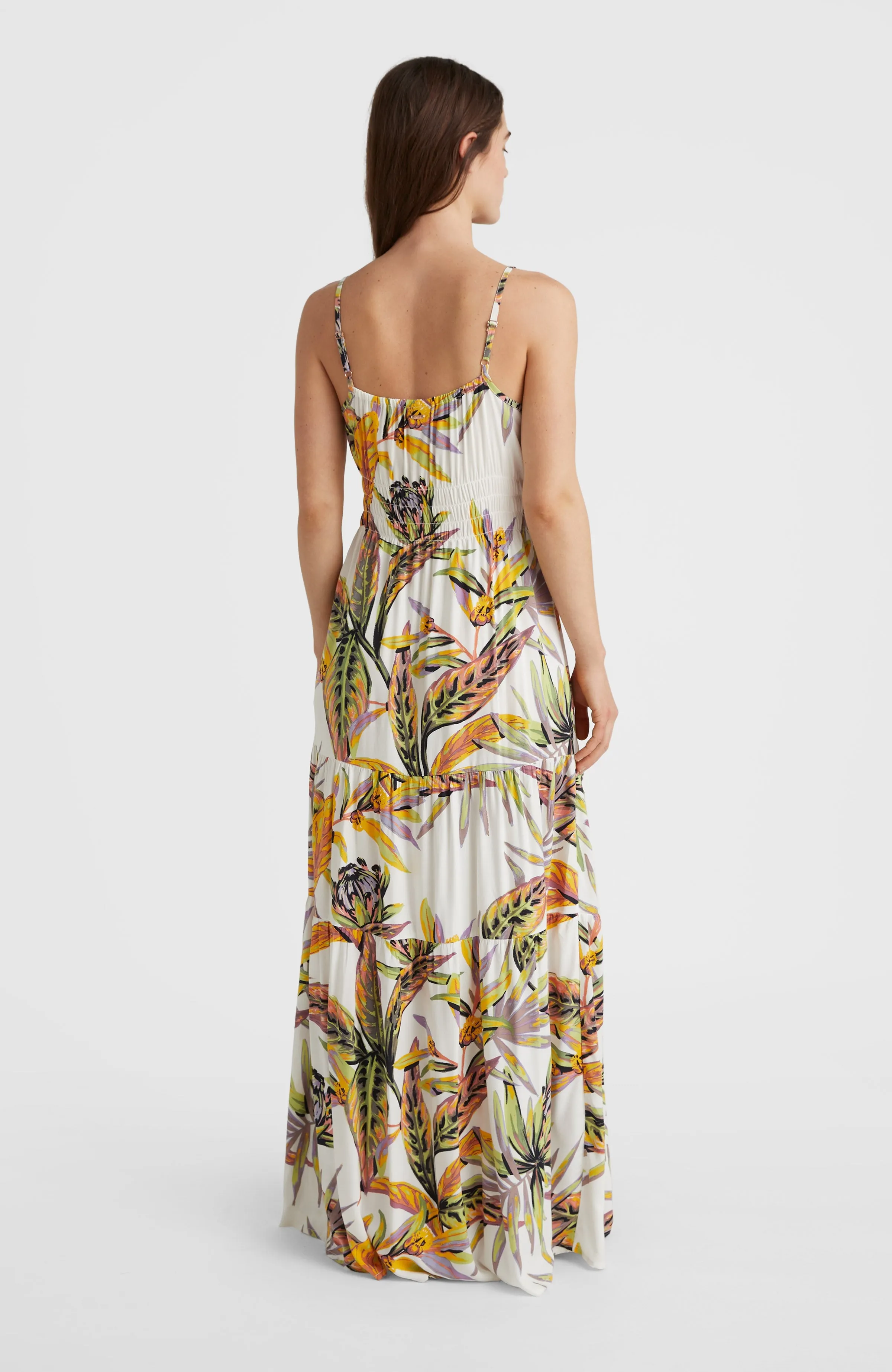Quorra Maxikleid | White Tropical Flower