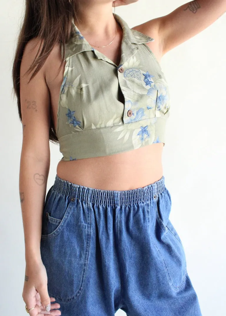 RCYCLD Tropical Halter Top