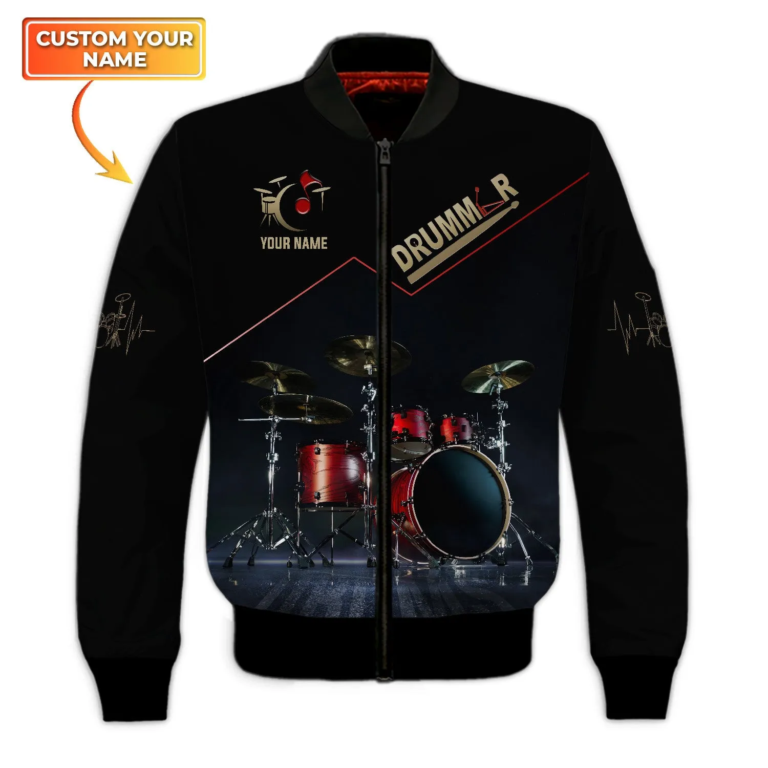 Red Drum Sets Personalized Name 3D Full Print Shirts 2, Gift For Drum Lovers