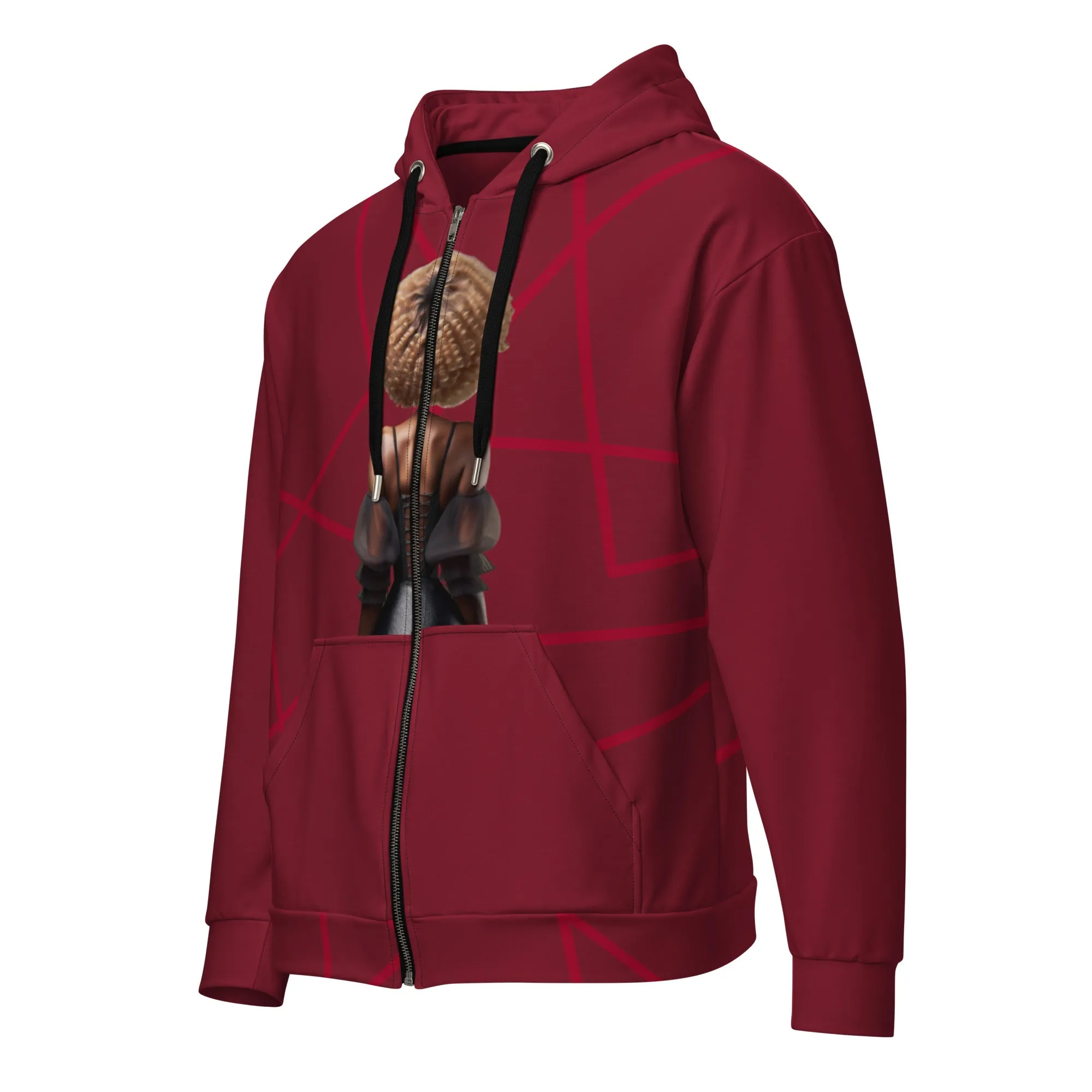 Red Unisex Urban Artwear Hoodies
