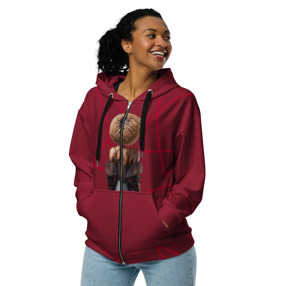 Red Unisex Urban Artwear Hoodies