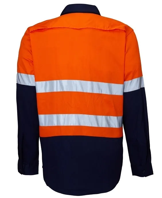 Ritemate Hi Vis Vented Open Front Light Weight Long Sleeve 3M Tape Shirt