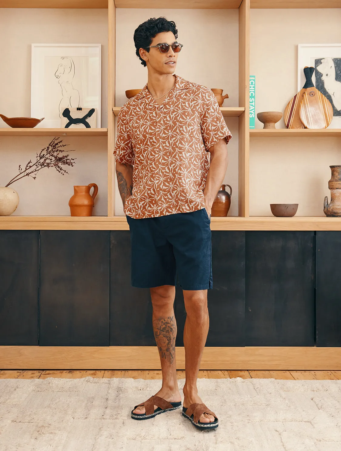 ROBERTO ABSTRACT LINEN SHIRT