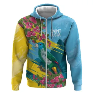 Saint Lucia Afro Zip Hoodie Tropical Vibes LT7