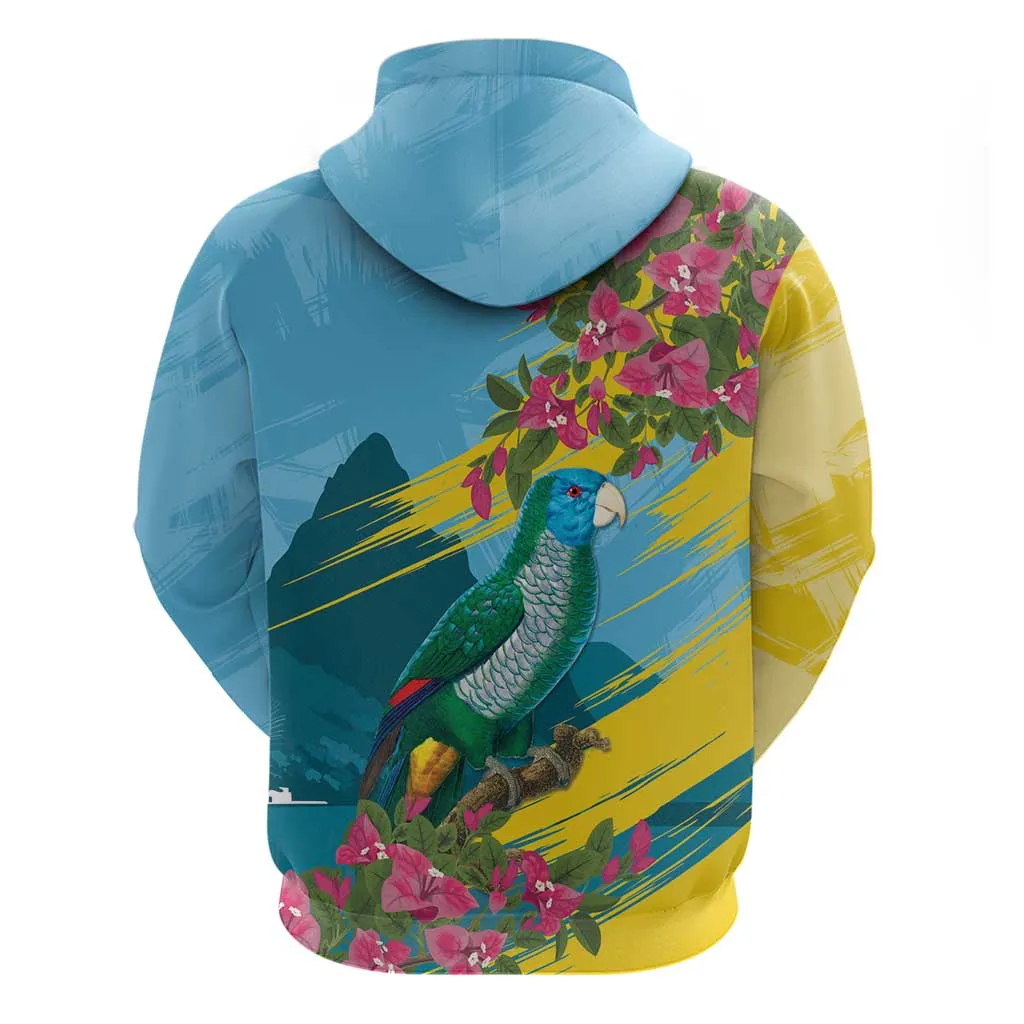 Saint Lucia Afro Zip Hoodie Tropical Vibes LT7