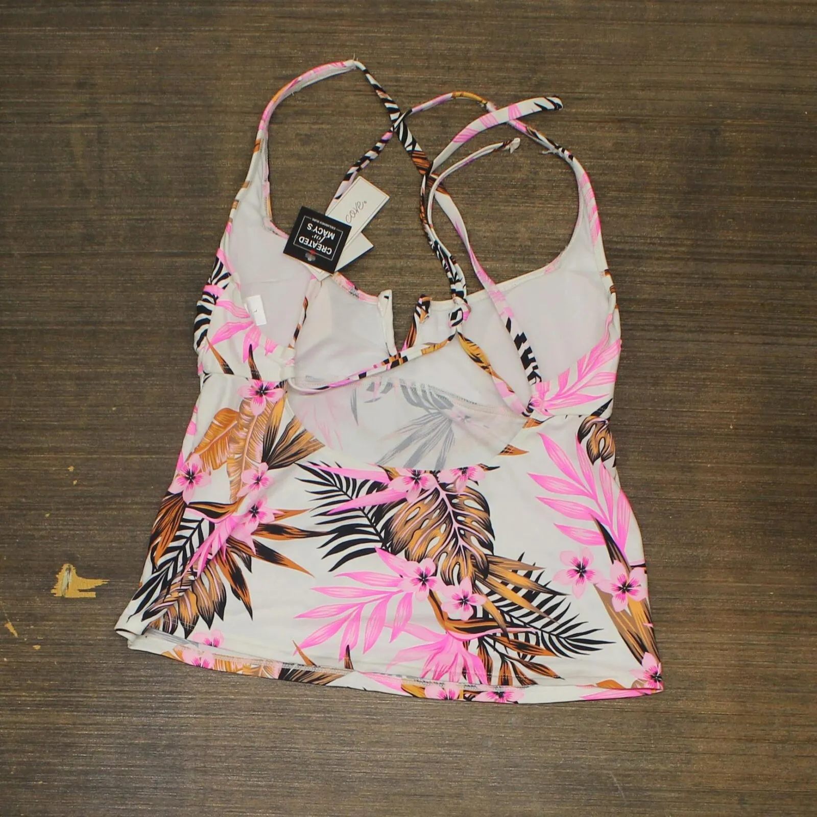 Salt   Cove Women's Tropic Time Printed V-Wire Tankini Top 805132