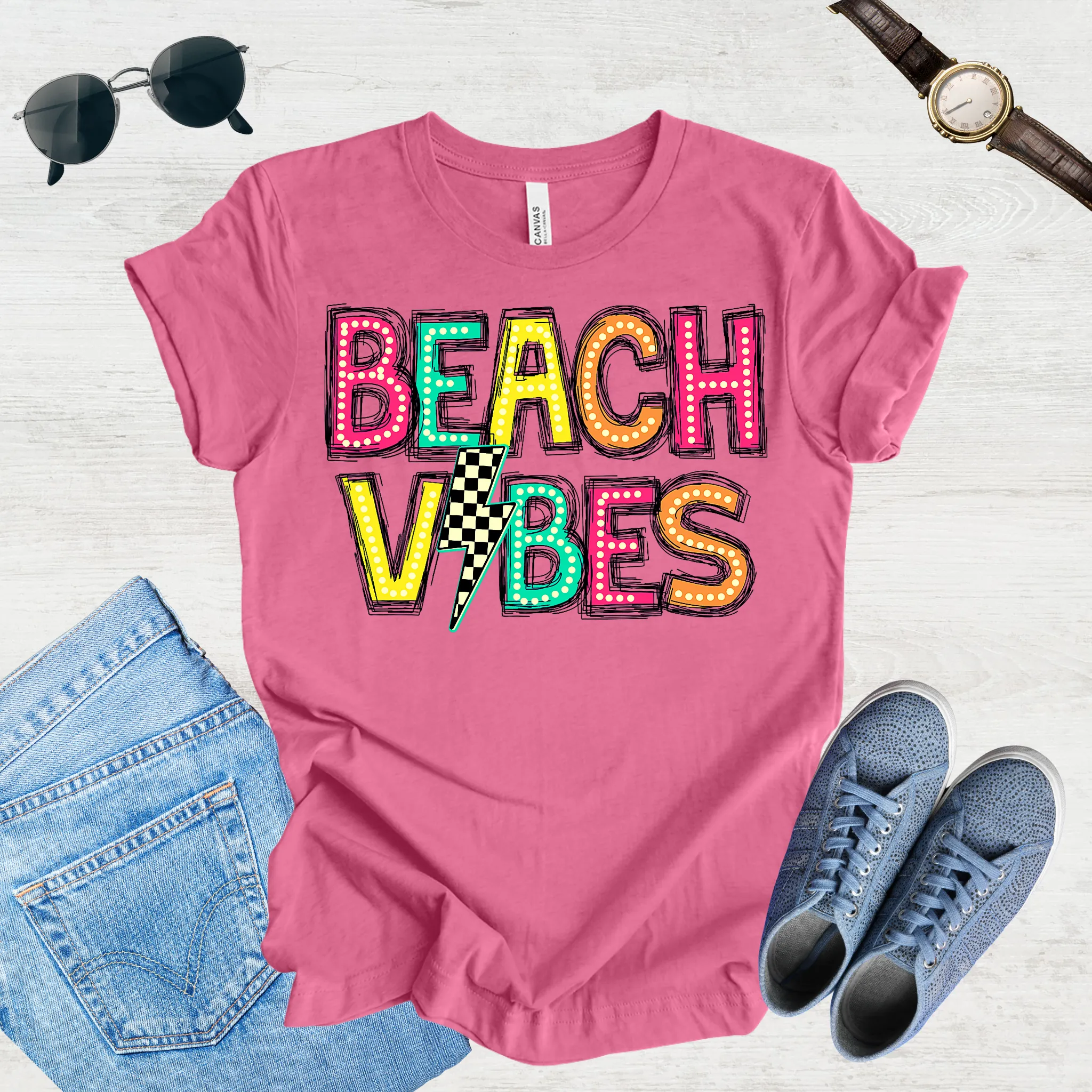 Sandy Toes & Squad Goals – Beach Trip Tee