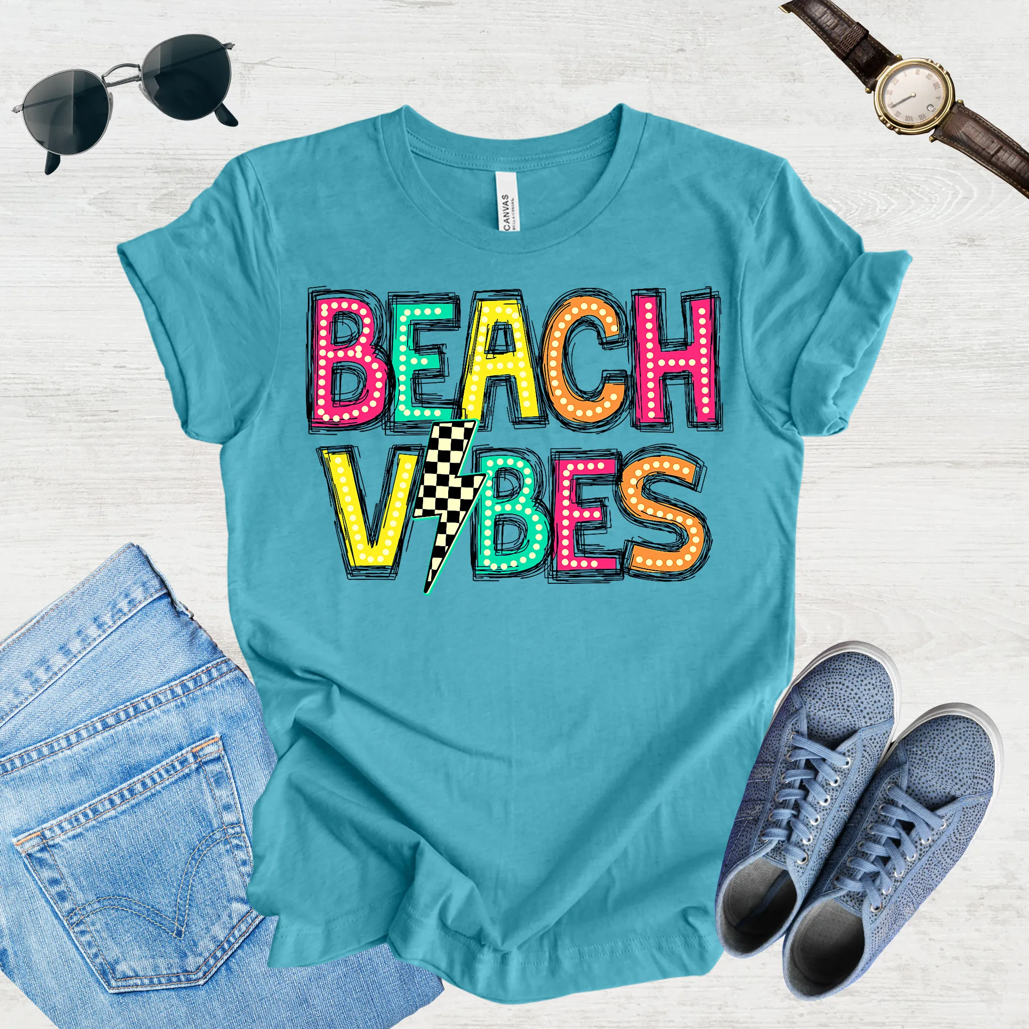 Sandy Toes & Squad Goals – Beach Trip Tee