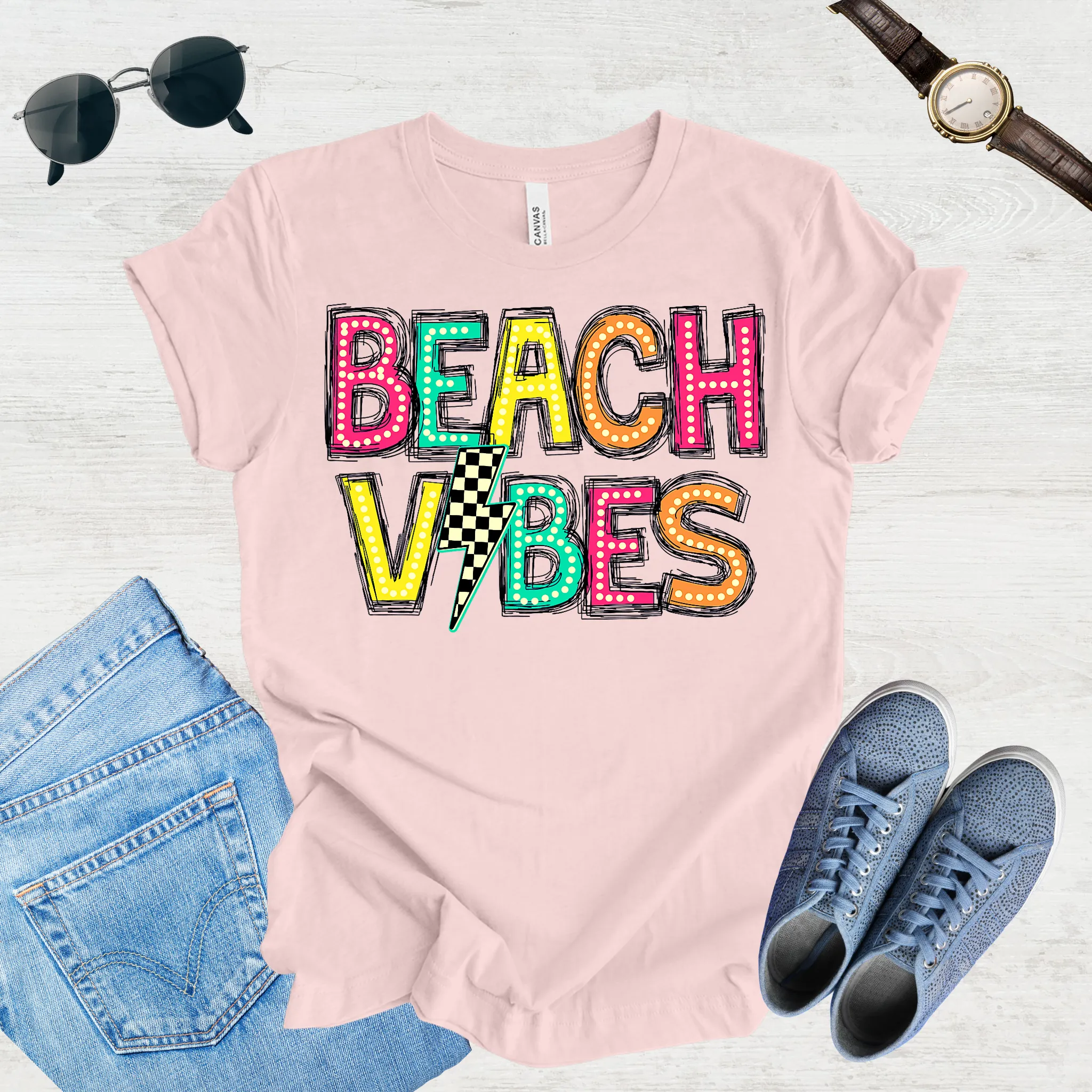 Sandy Toes & Squad Goals – Beach Trip Tee