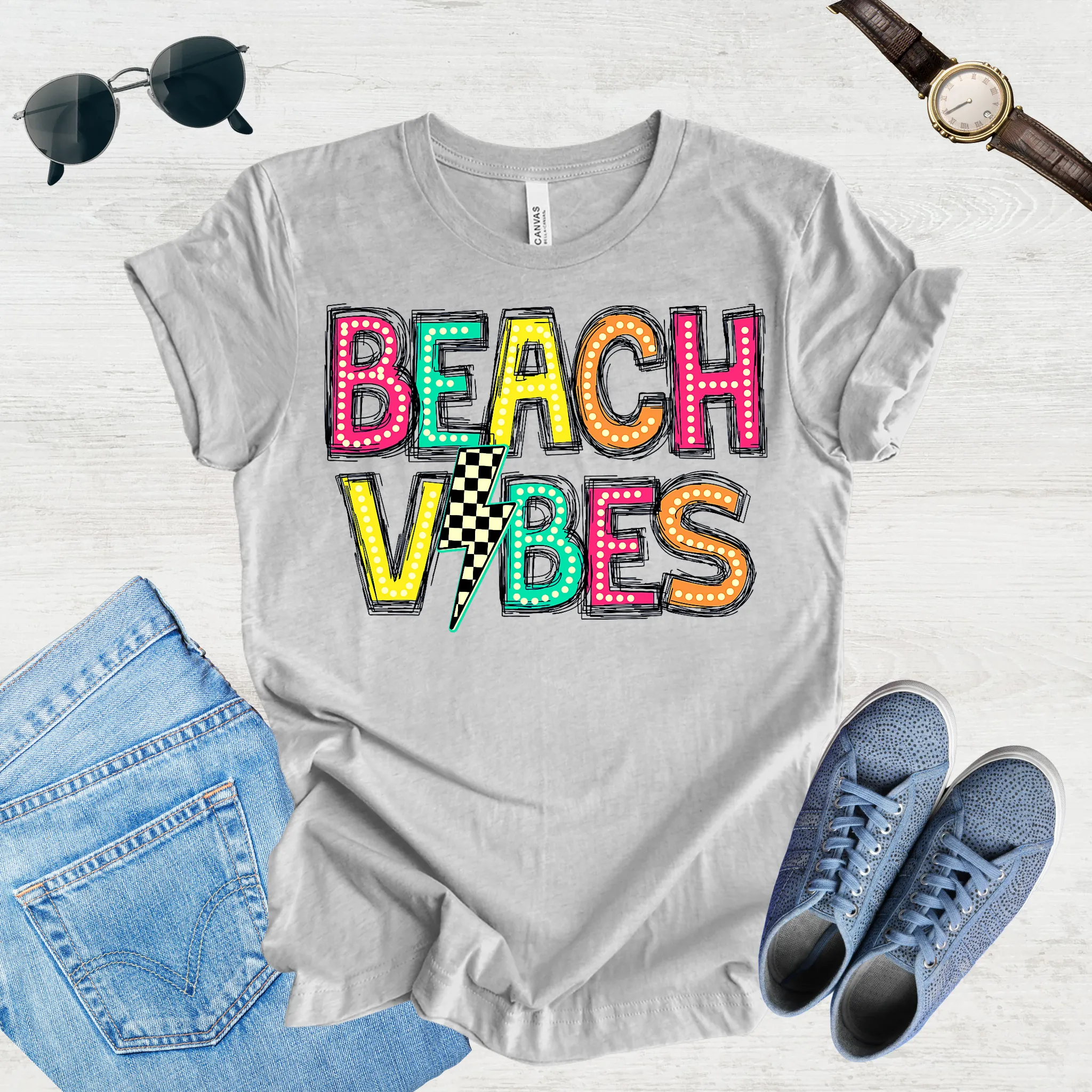 Sandy Toes & Squad Goals – Beach Trip Tee