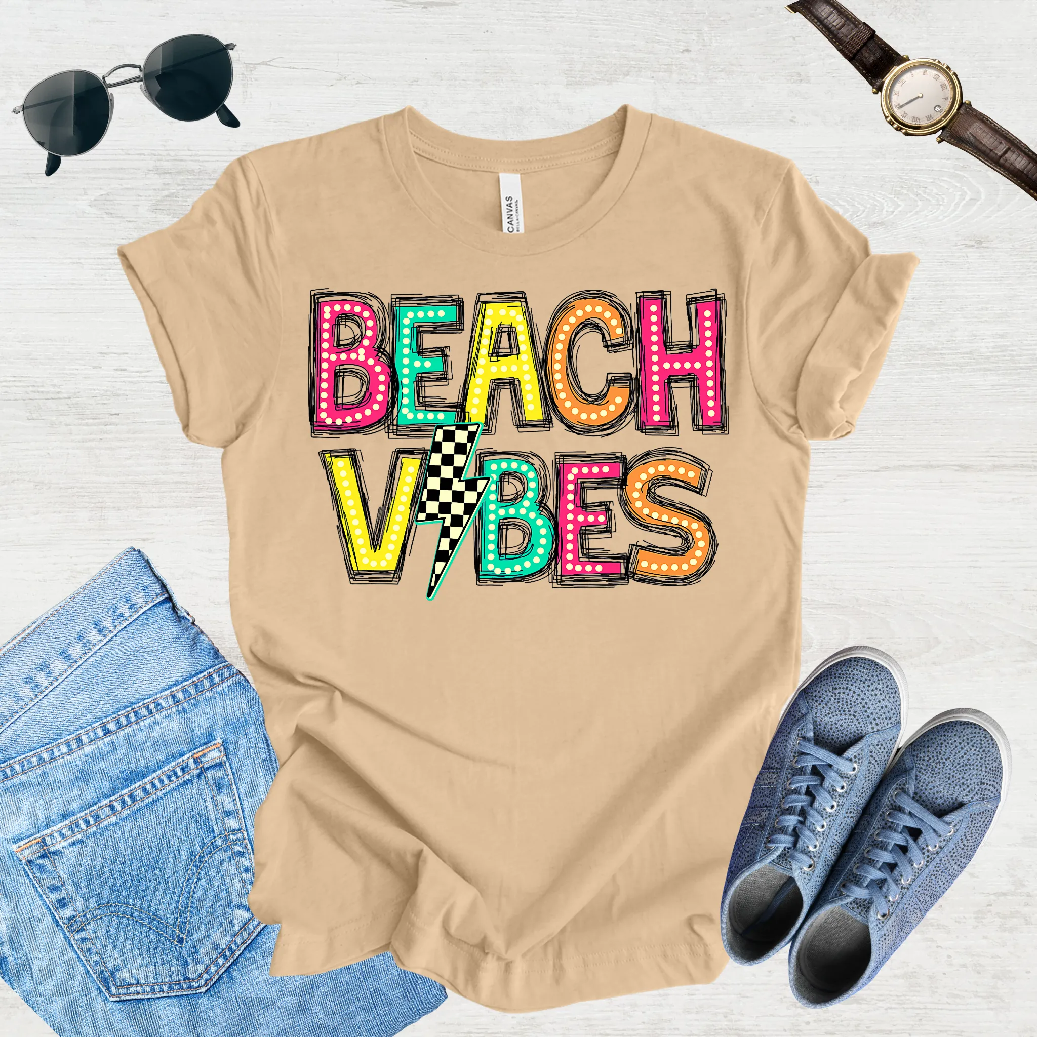 Sandy Toes & Squad Goals – Beach Trip Tee