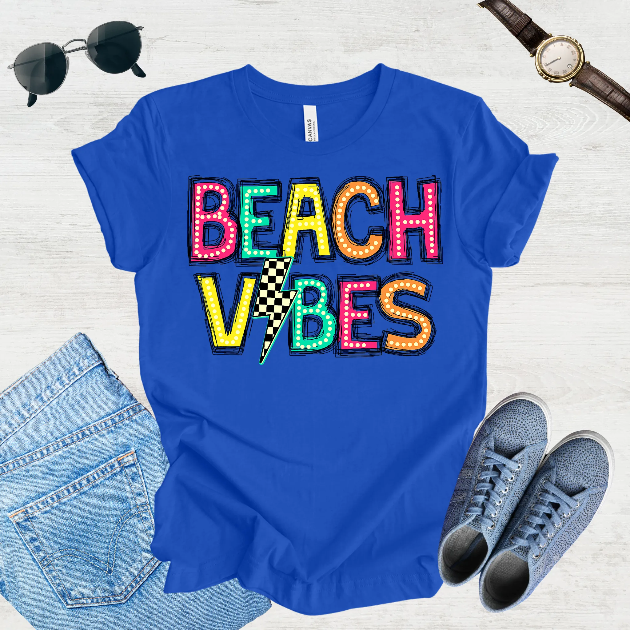 Sandy Toes & Squad Goals – Beach Trip Tee