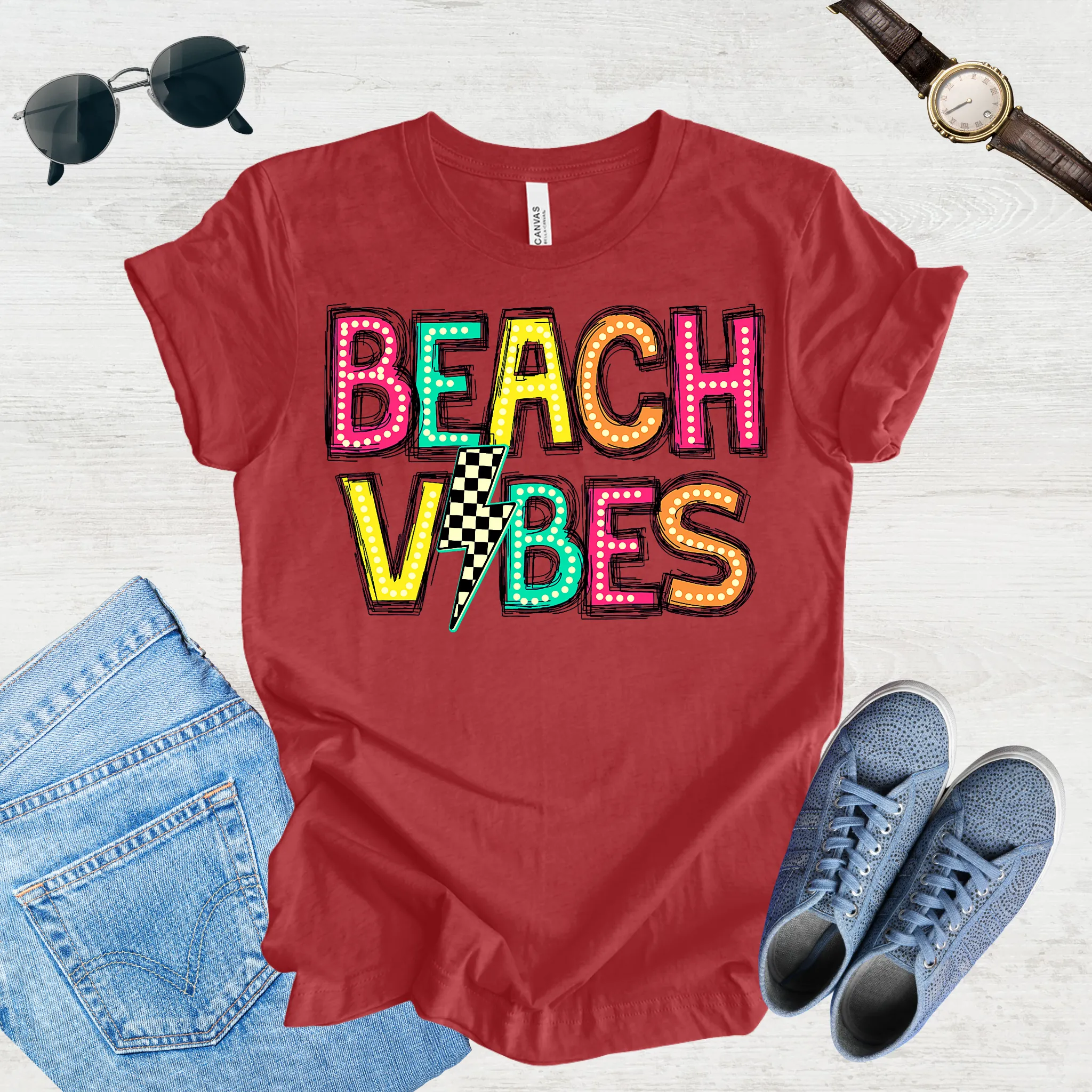 Sandy Toes & Squad Goals – Beach Trip Tee
